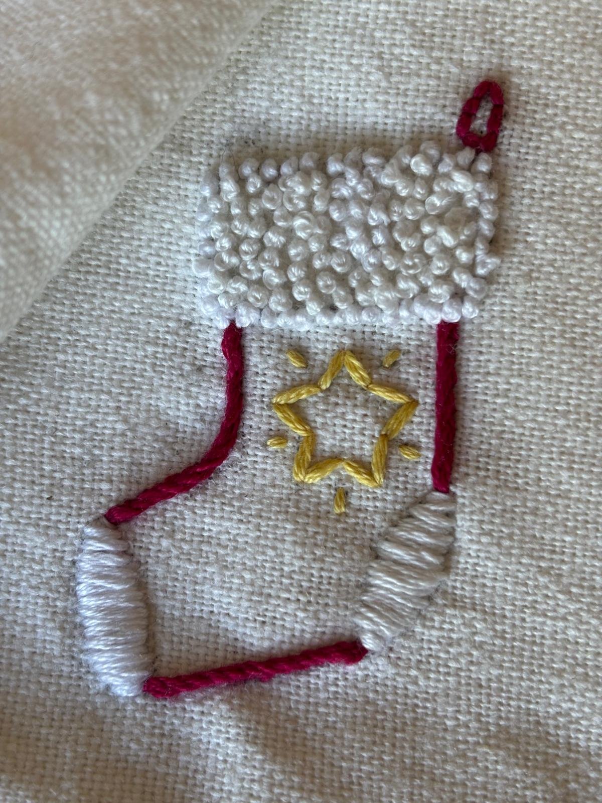 Christmas Napkins Embroidery Follow-Up Class